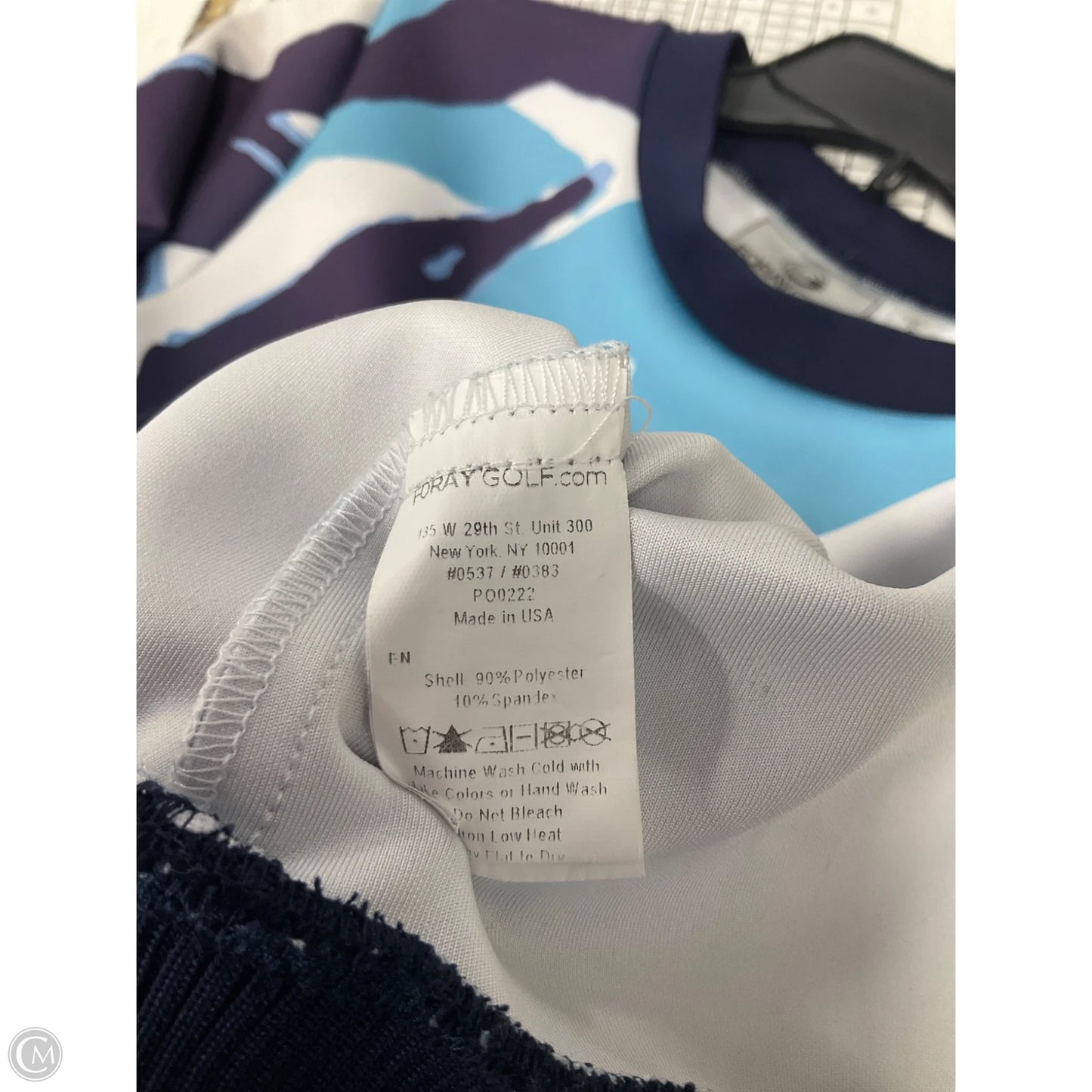 Athletic Top Short Sleeve By Cma In Blue, Size: S