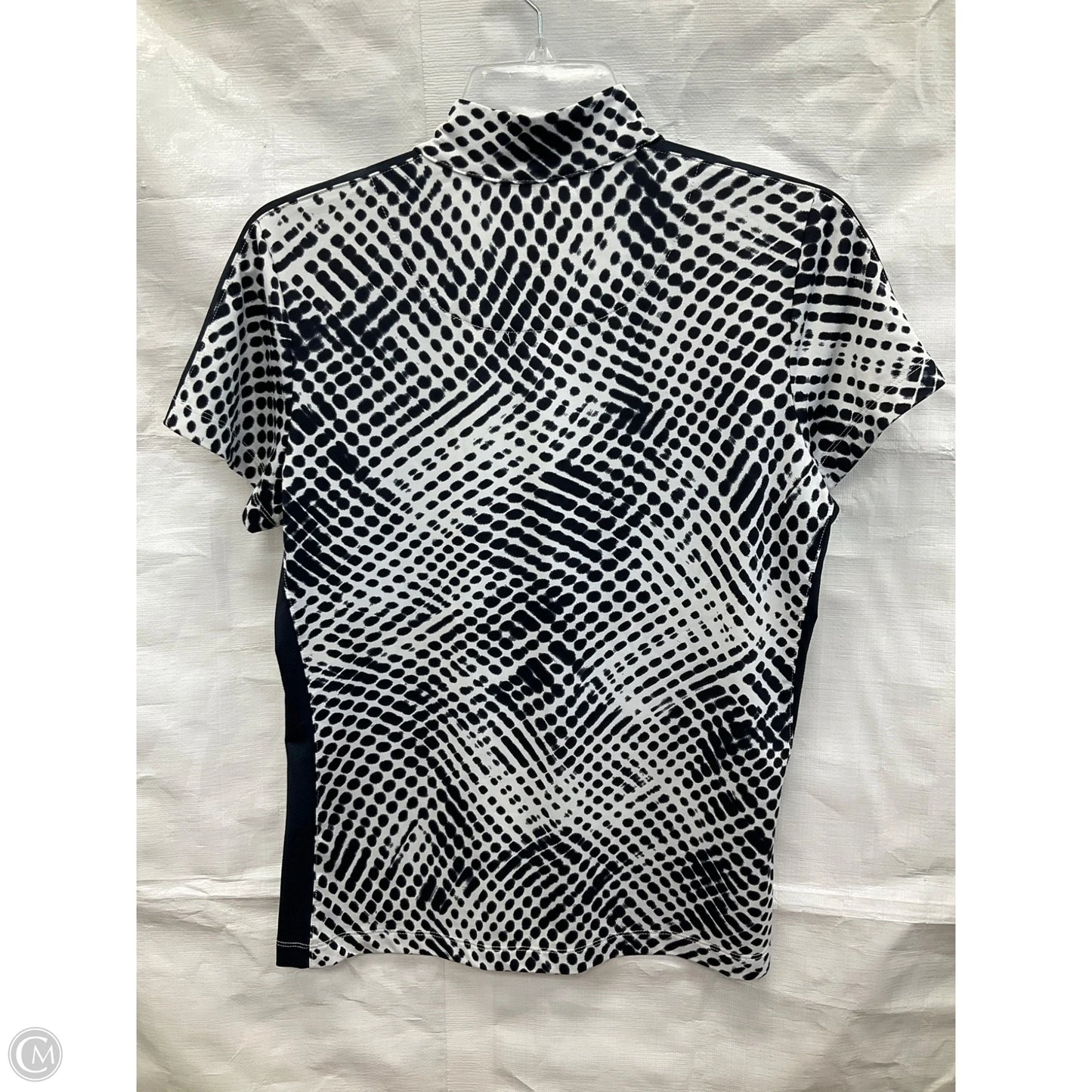 Athletic Top Short Sleeve By Tail In Blue & White, Size: M