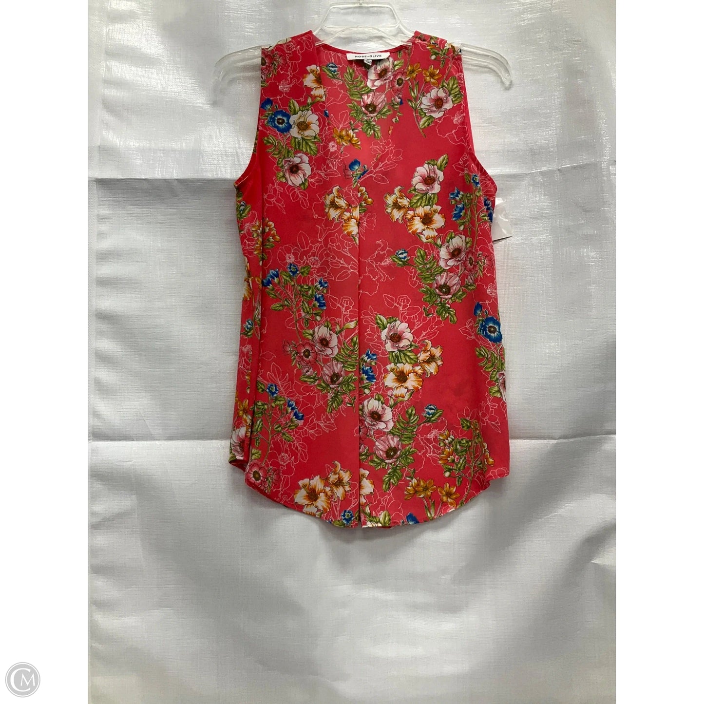 Top Sleeveless By Rose And Olive In Floral Print, Size: Xs