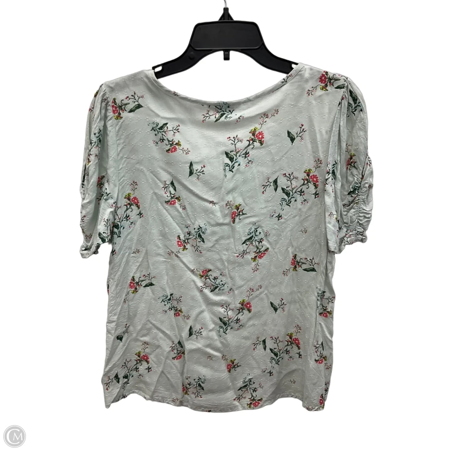 Top Short Sleeve By Lucky Brand In Floral Print, Size: M