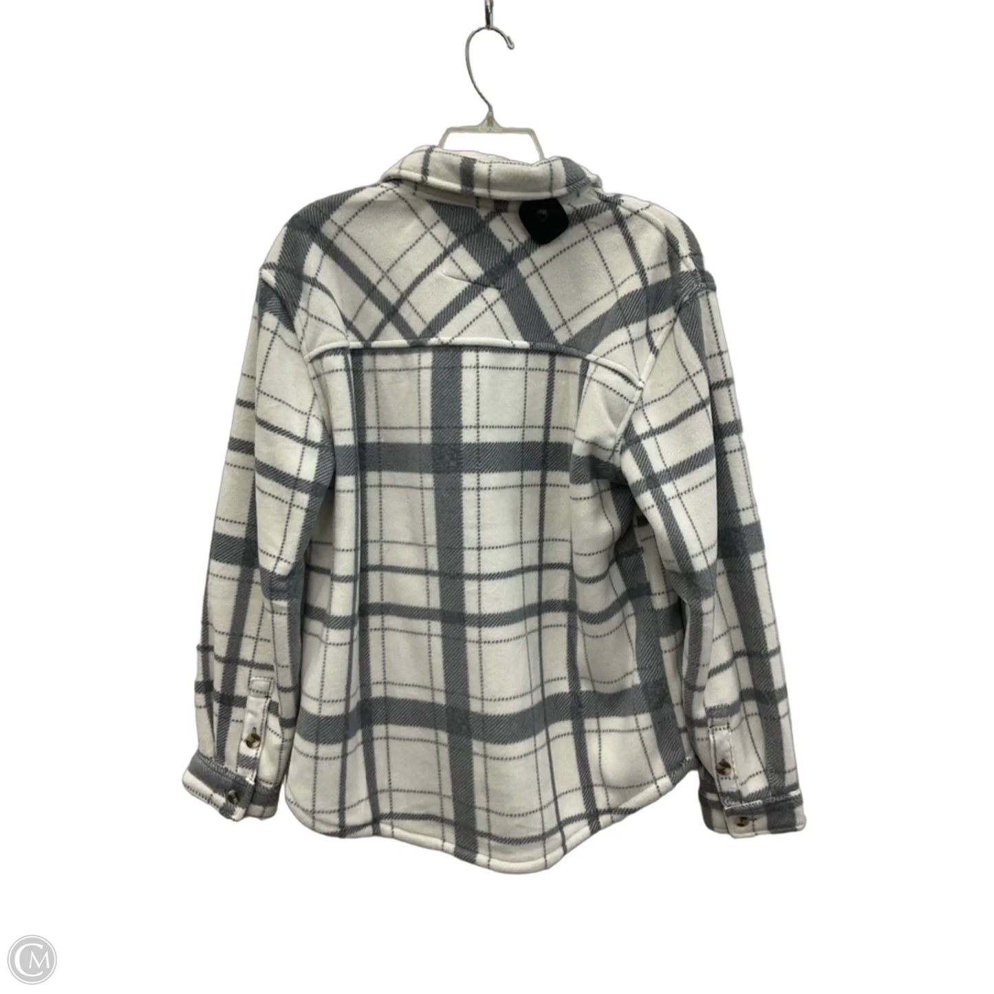 Jacket Shirt By Sage In Plaid Pattern, Size: M