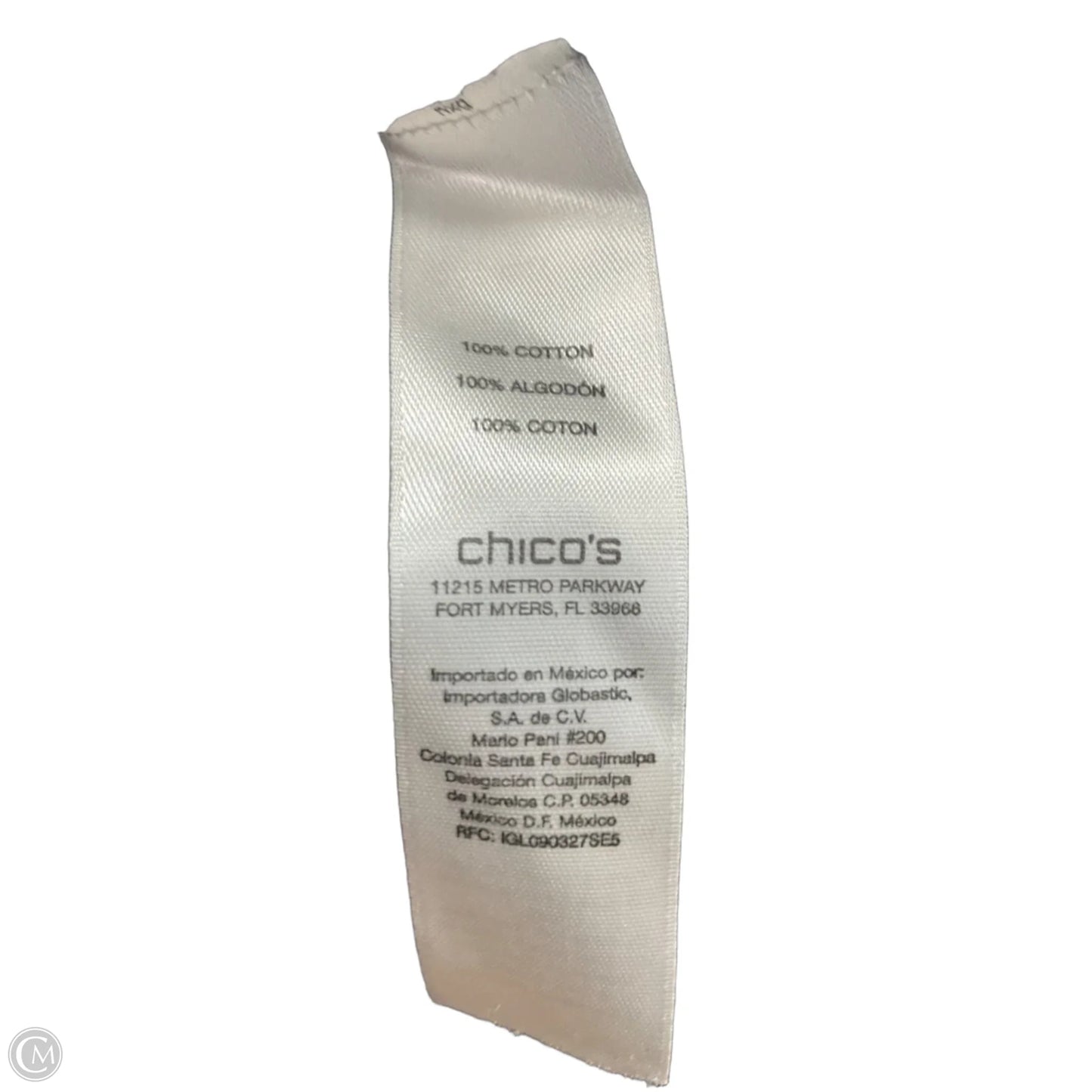 Sweater By Chicos In Black & White, Size: L