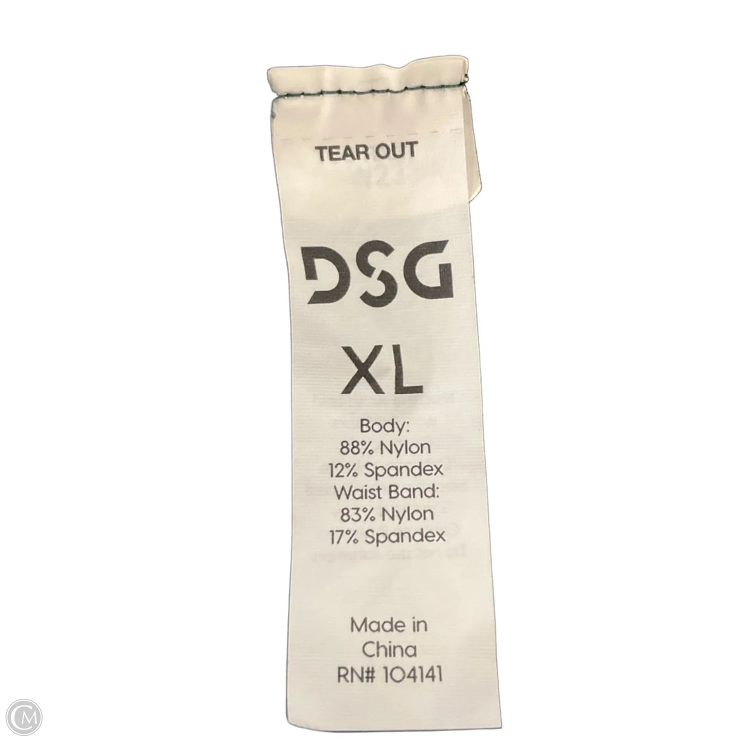 Athletic Leggings By Dsg Outerwear In Green, Size: Xl