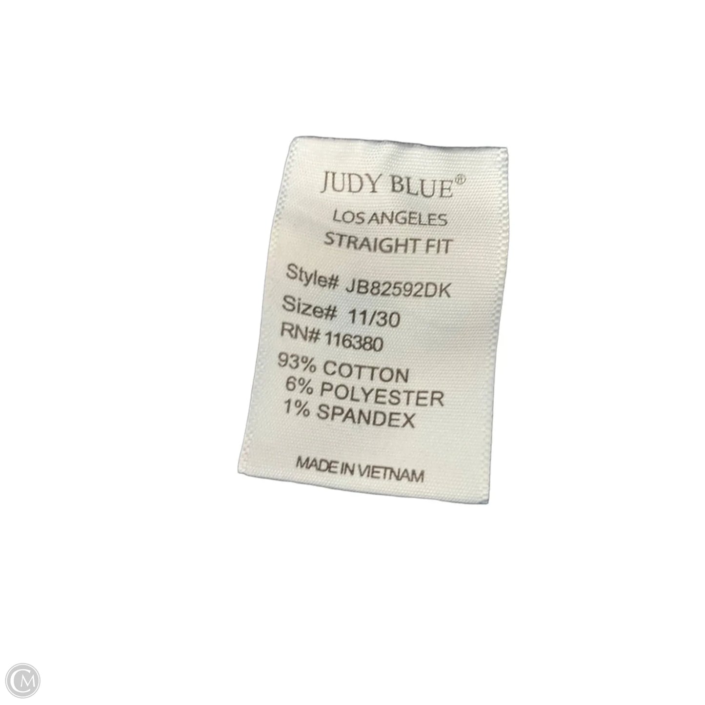 Jeans Straight By Judy Blue In Blue Denim, Size: 10