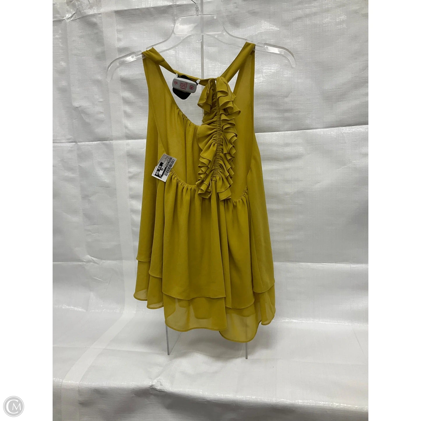 Top Sleeveless By Naked Zebra In Yellow, Size: S