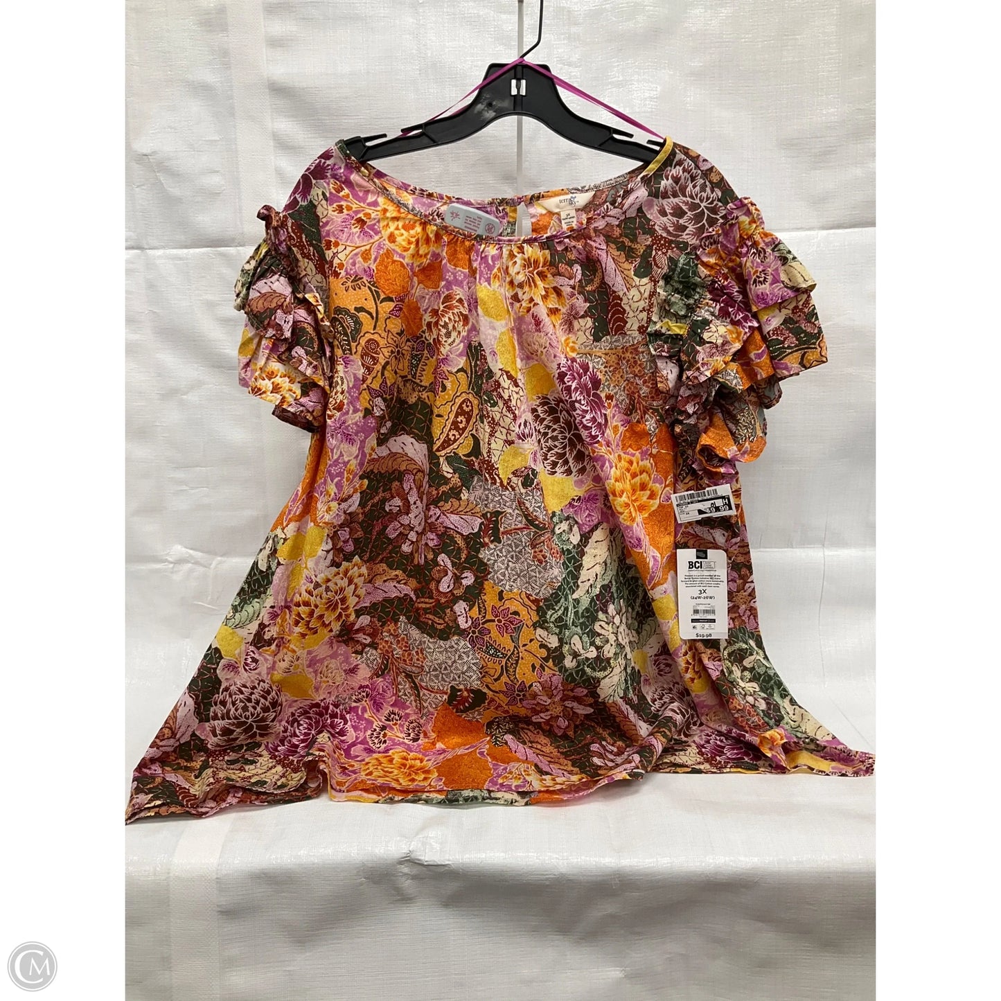 Top Short Sleeve By Terra & Sky In Multi-colored, Size: 3x