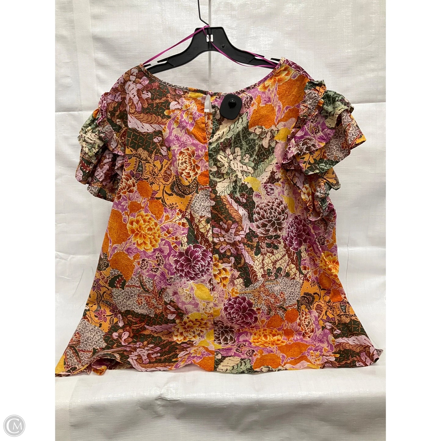 Top Short Sleeve By Terra & Sky In Multi-colored, Size: 3x