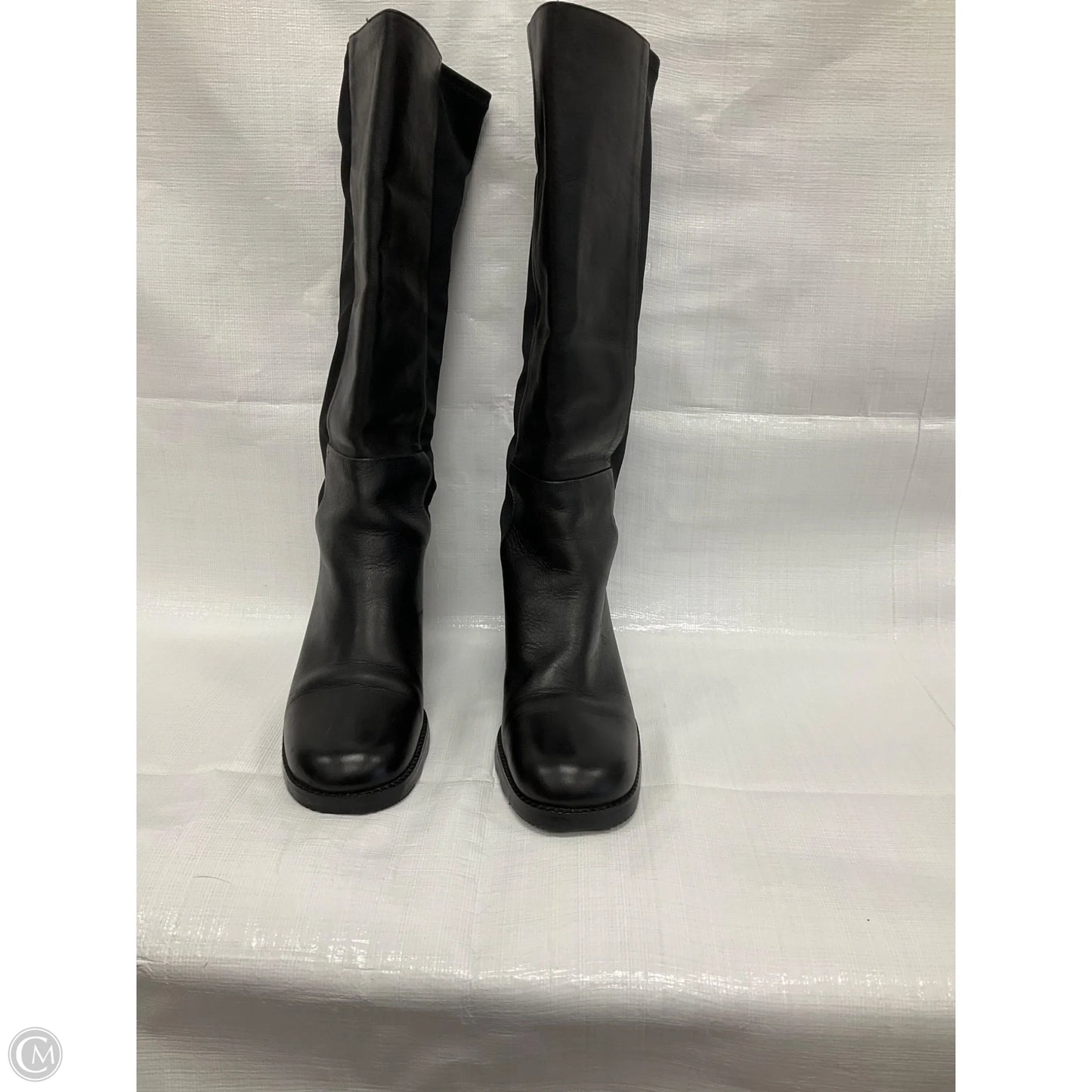 Boots Knee Heels By Clothes Mentor In Black, Size: 7
