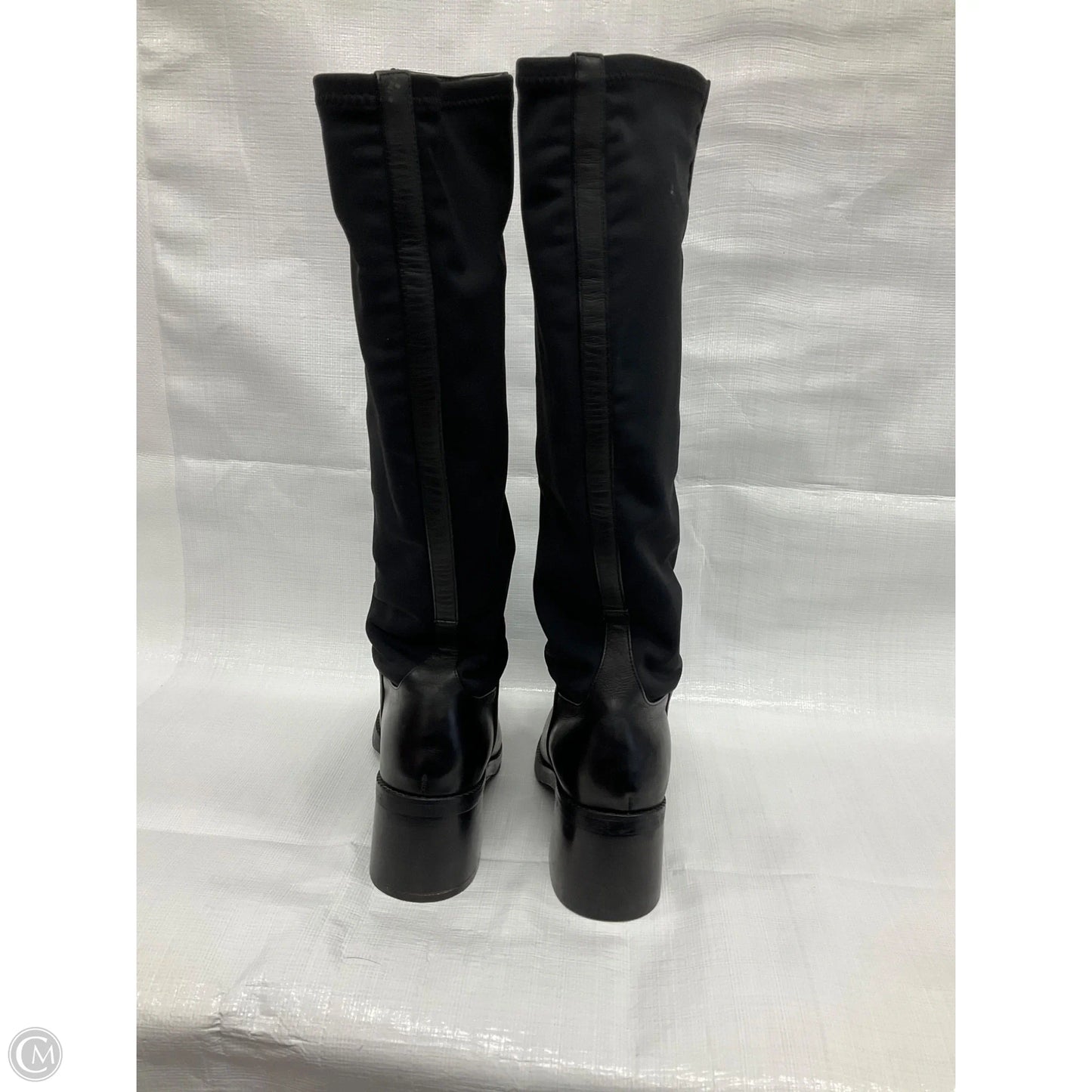 Boots Knee Heels By Clothes Mentor In Black, Size: 7
