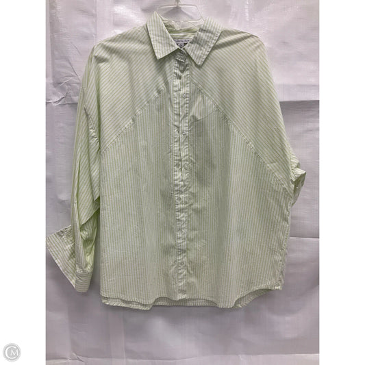 Blouse Long Sleeve By Ophelia Roe In Striped Pattern, Size: Xl
