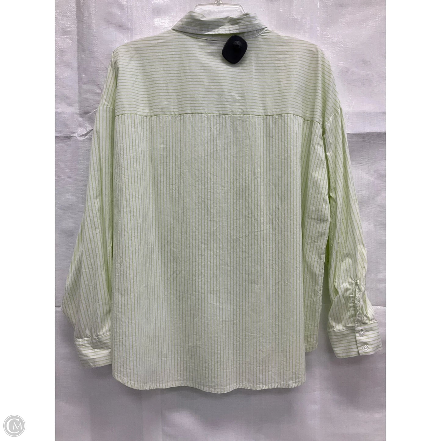 Blouse Long Sleeve By Ophelia Roe In Striped Pattern, Size: Xl