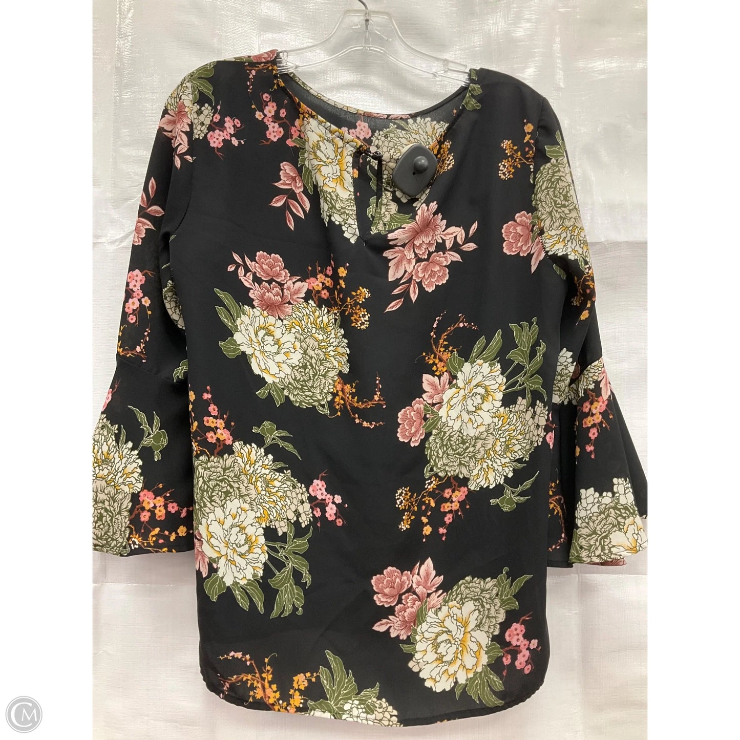 Top Long Sleeve By Clothes Mentor In Black, Size: M