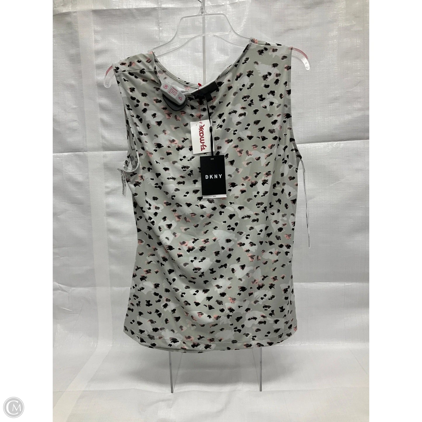 Top Sleeveless By Dkny In Green, Size: L