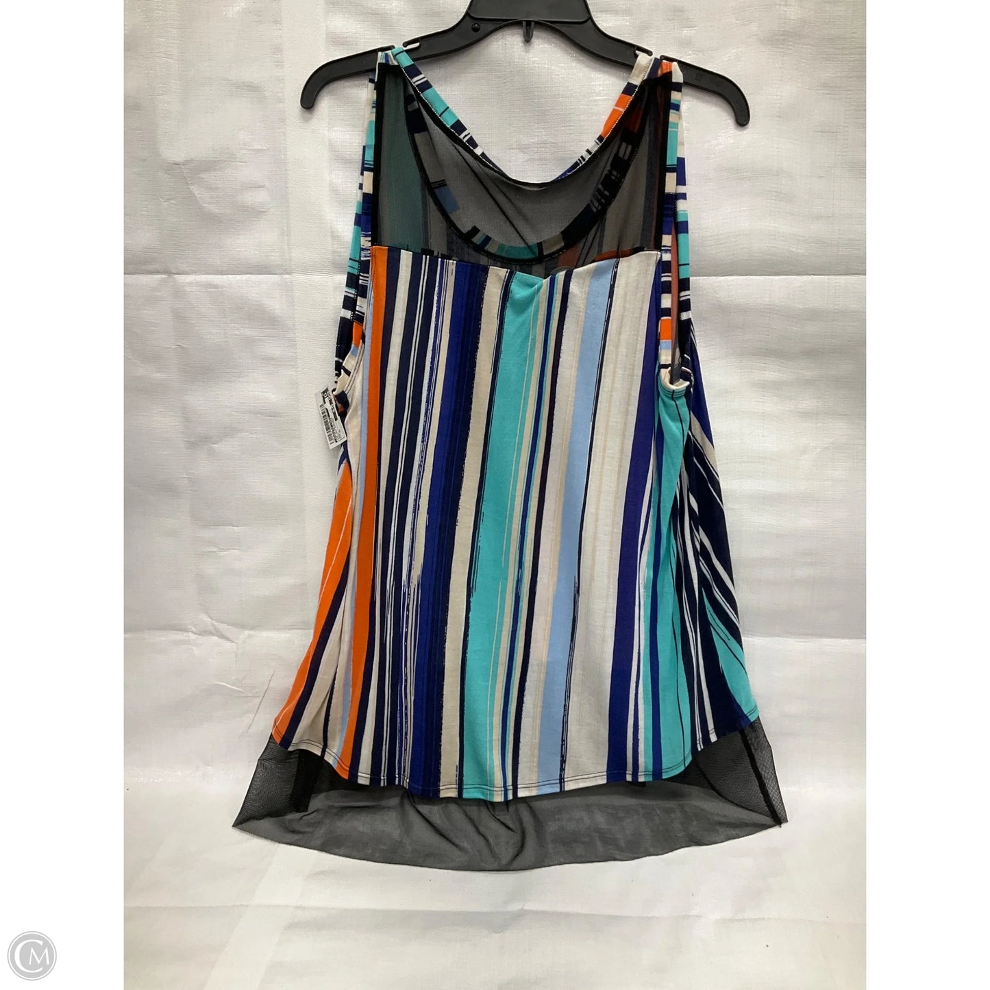 Top Sleeveless By Jennifer Lopez In Striped Pattern, Size: Xl