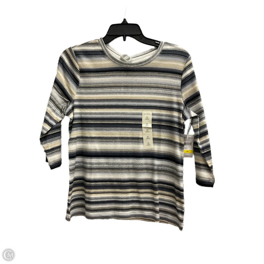 Top 3/4 Sleeve By Studio Works In Striped Pattern, Size: M