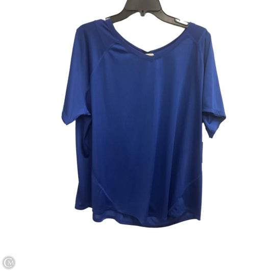 Athletic Top Short Sleeve By Tek Gear In Blue, Size: 2x