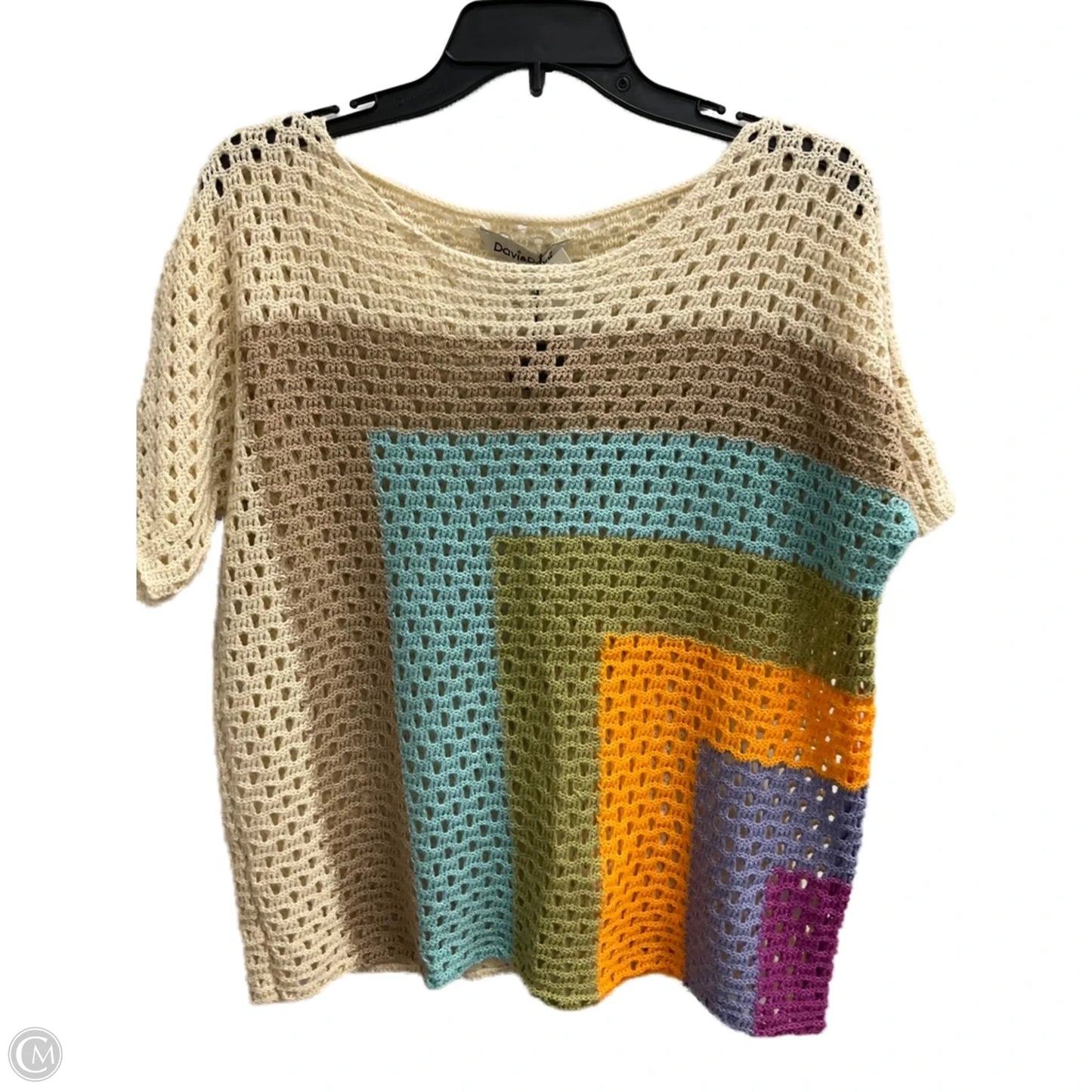 Top Short Sleeve By Clothes Mentor In Tan, Size: S