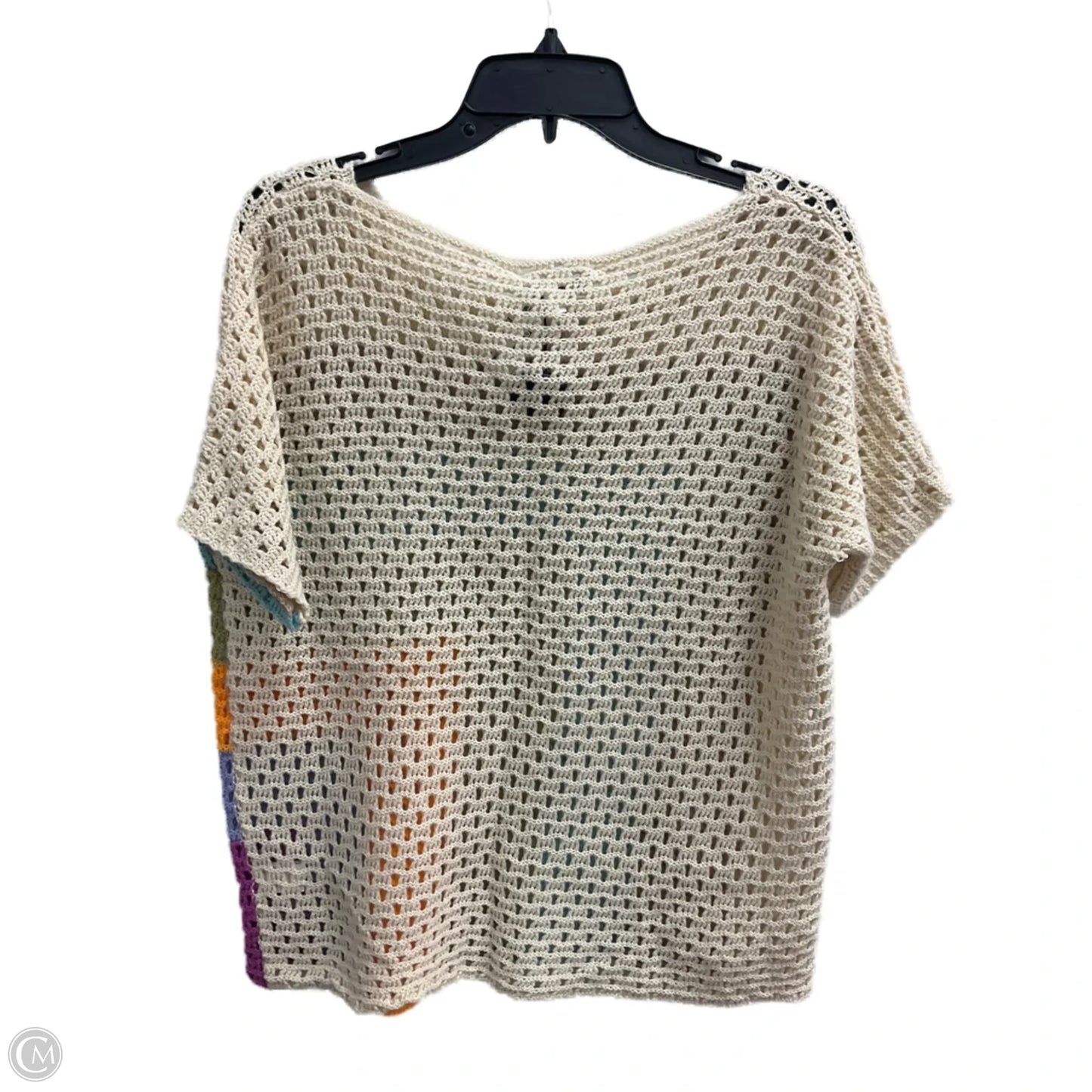 Top Short Sleeve By Clothes Mentor In Tan, Size: S