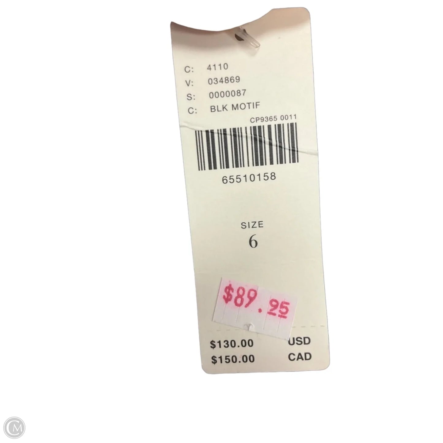 Top Short Sleeve By Maeve In Black & White, Size: 6