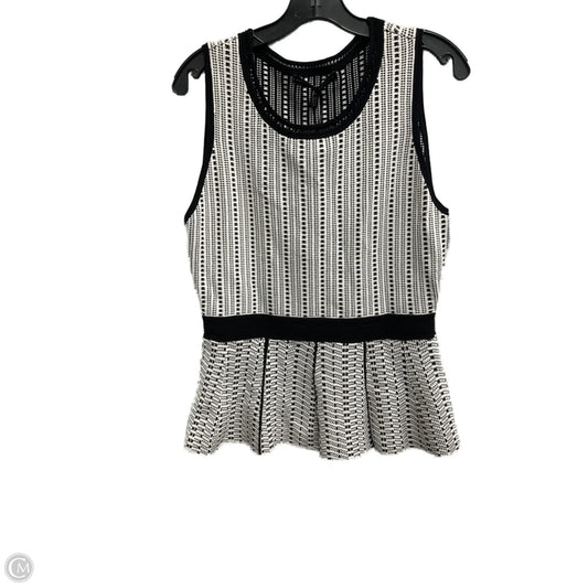 Top Sleeveless By White House Black Market In Black & White, Size: M