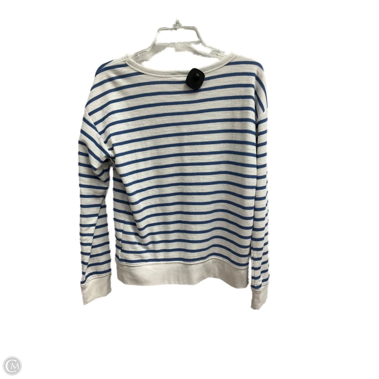 Top Long Sleeve By Gap In Blue & White, Size: M