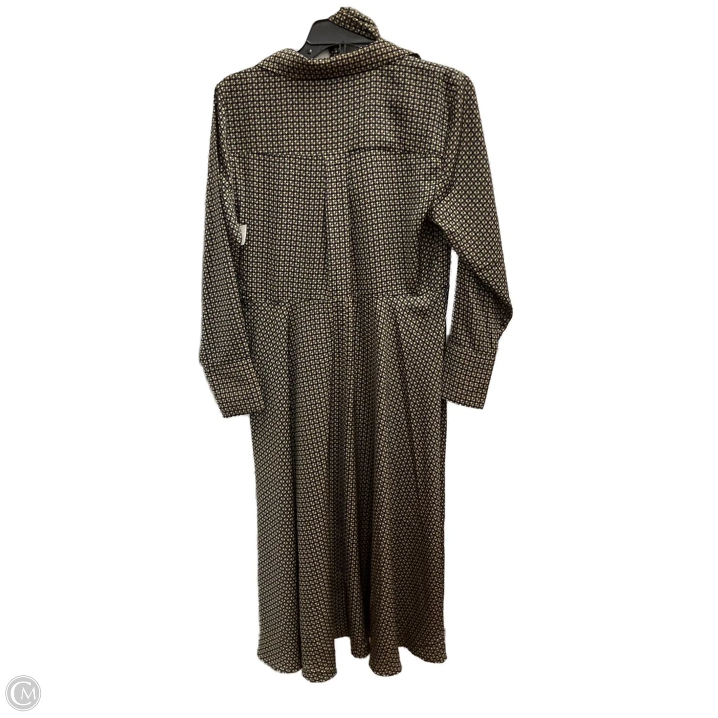Dress Casual Midi By Banana Republic In Black & Gold, Size: S
