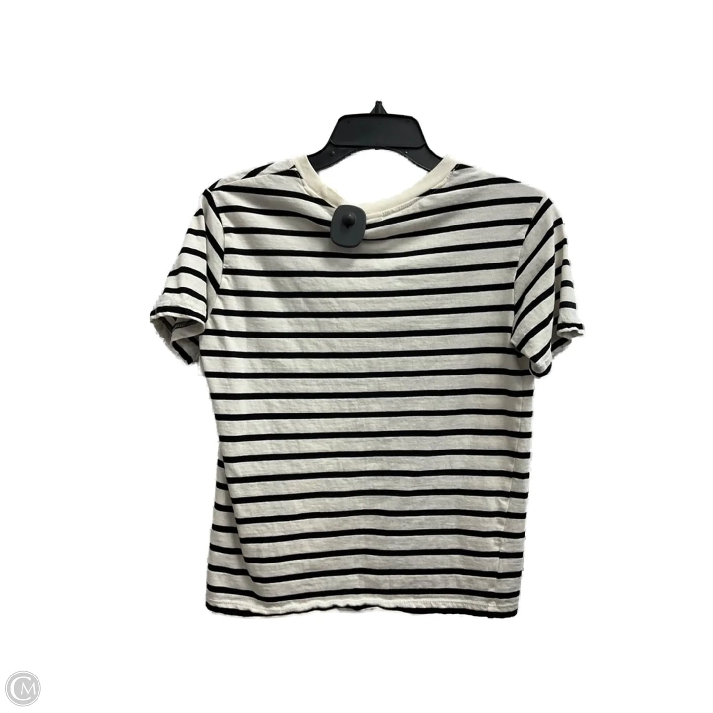 Top Short Sleeve By H&m In Striped Pattern, Size: Xs