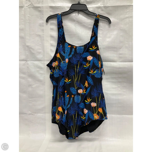 Swimsuit By Clothes Mentor In Floral Print, Size: 26