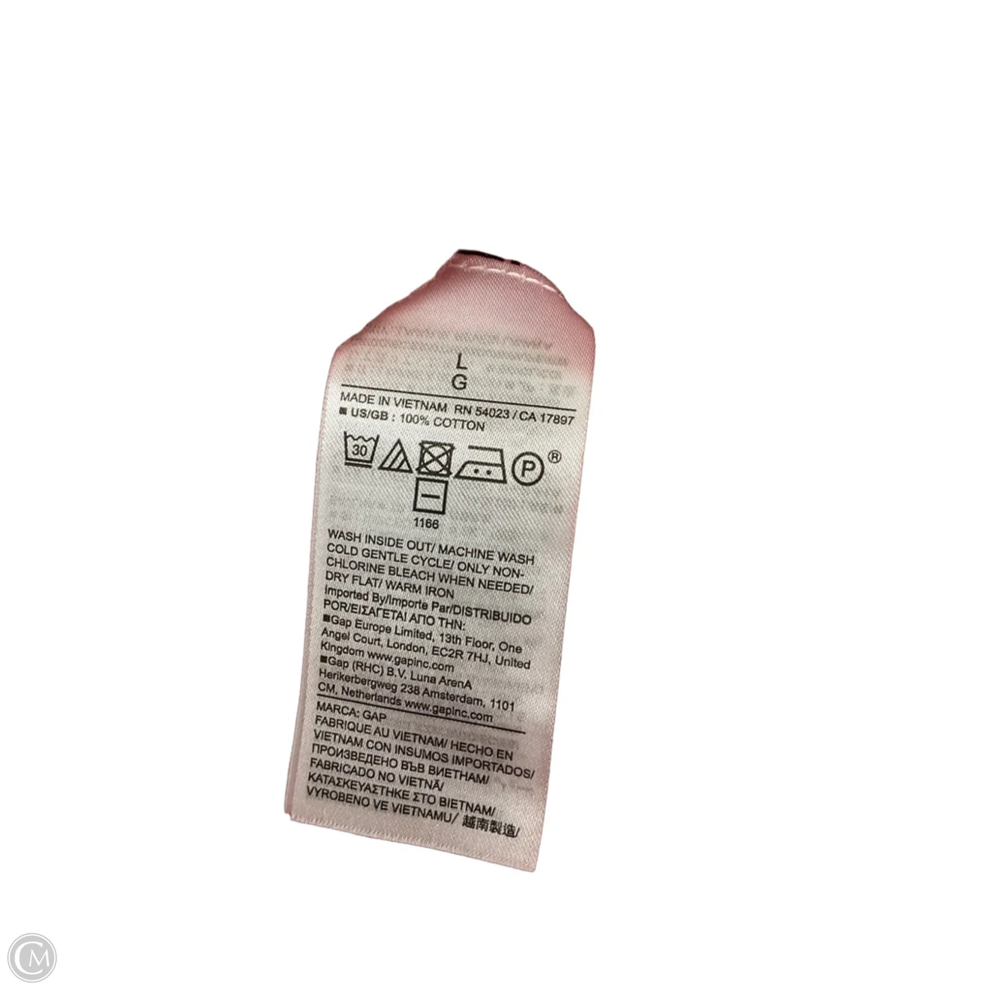 Top Sleeveless By Gap In Pink, Size: L