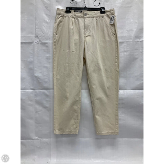 Pants Cropped By Who What Wear In Beige, Size: 14