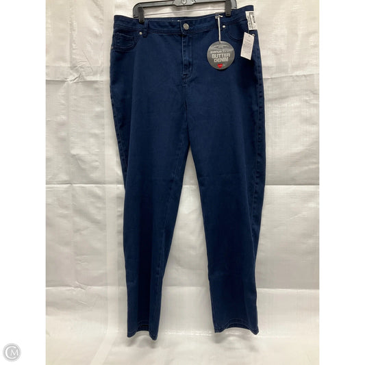 Jeans Straight By Avenue In Blue Denim, Size: 20