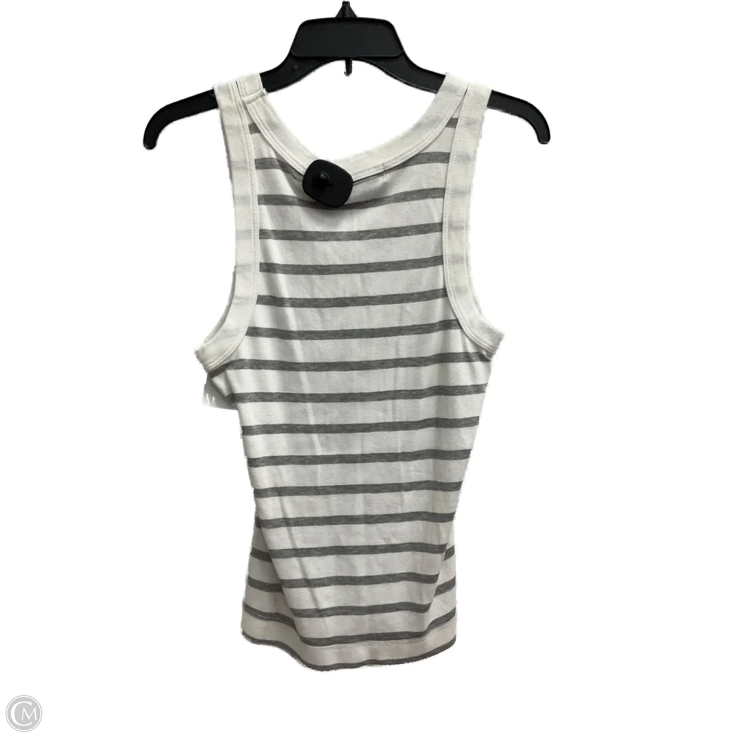 Top Sleeveless By Michael Stars In Grey & White, Size: M