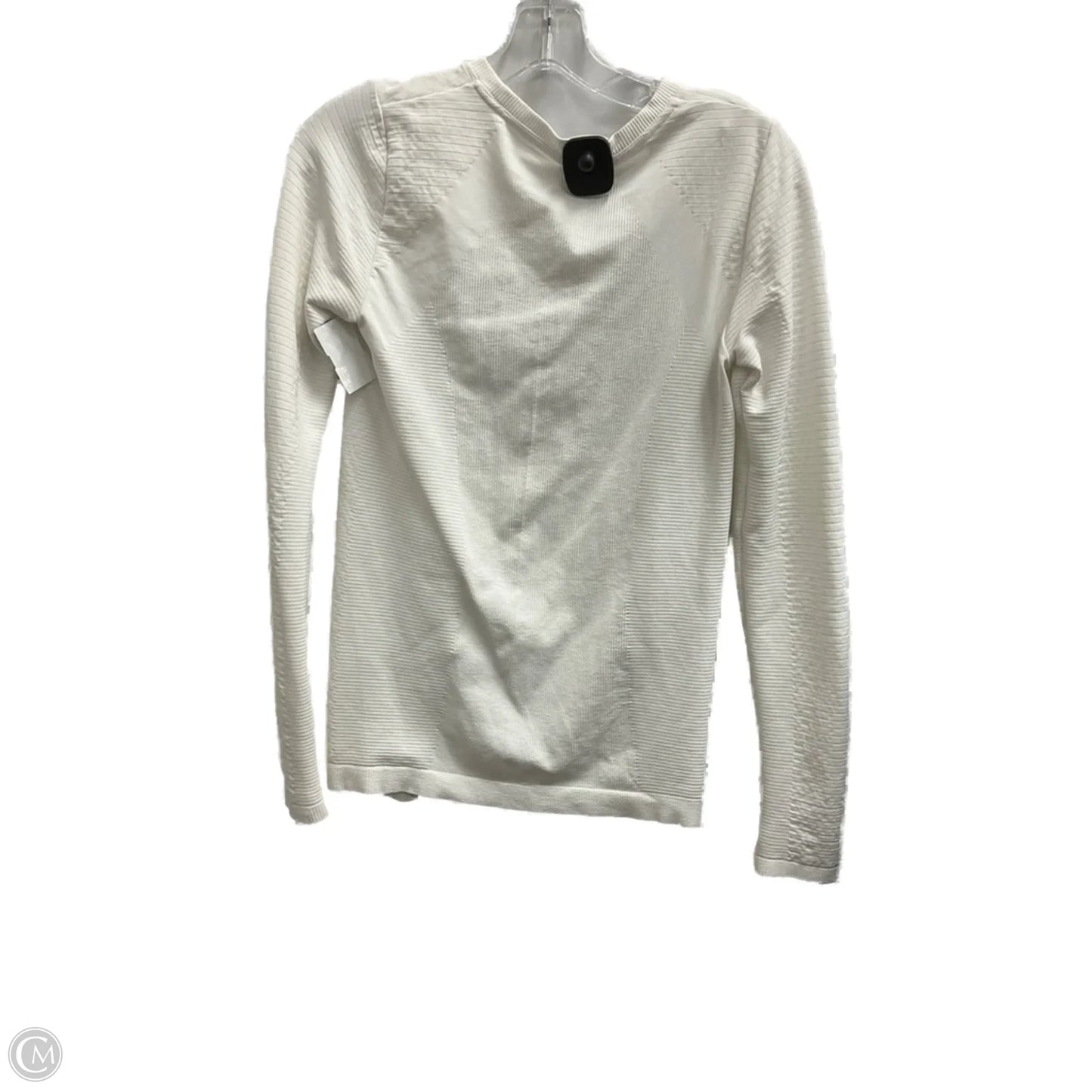 Athletic Top Long Sleeve Collar By Athleta In White, Size: S