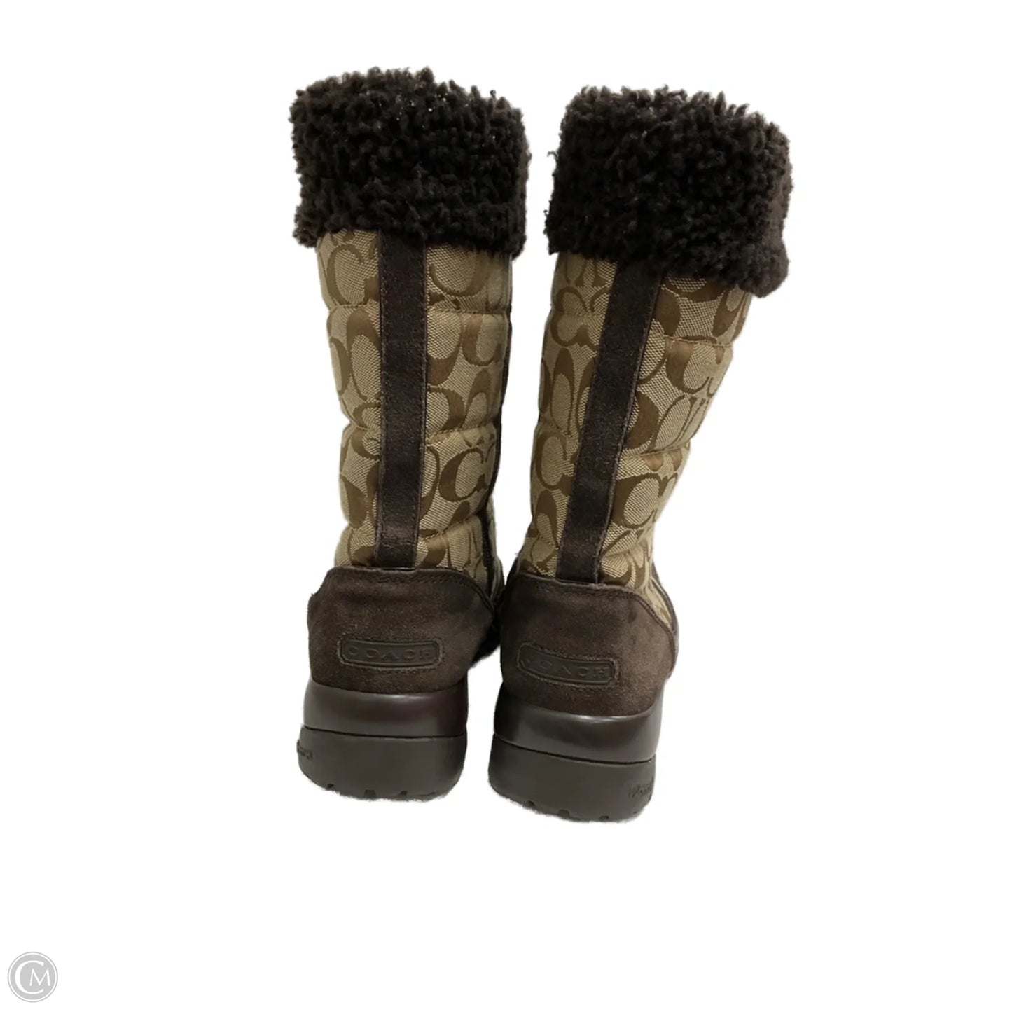 Boots Designer By Coach In Brown, Size: 8.5