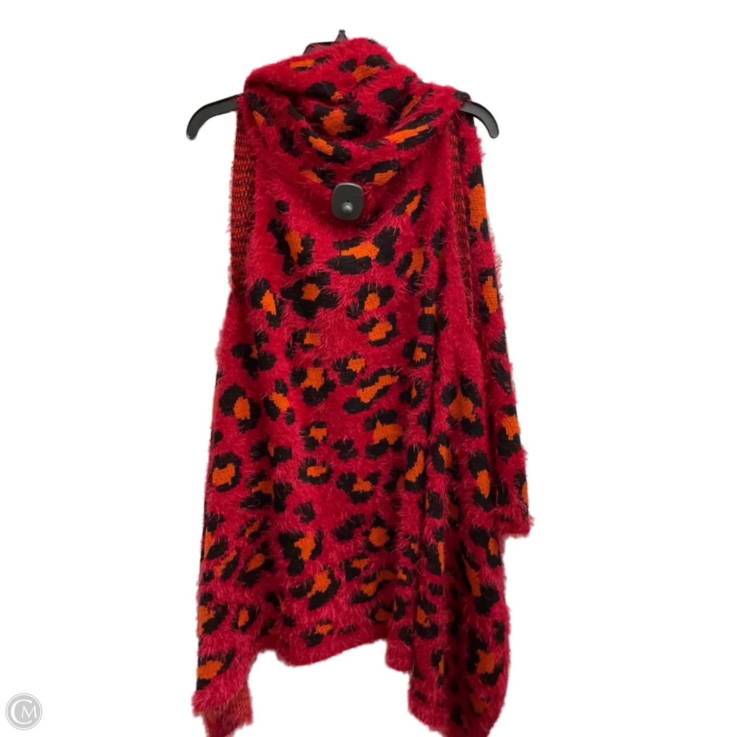 Poncho By Clothes Mentor In Red, Size: Osfm