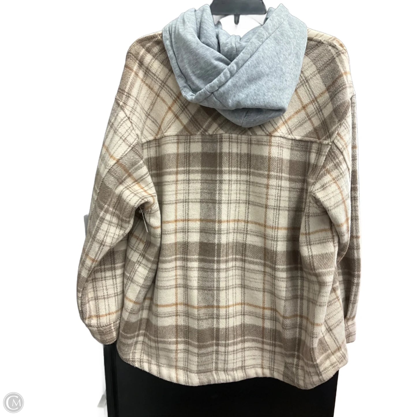 Jacket Shirt By Ashley In Brown, Size: Xl