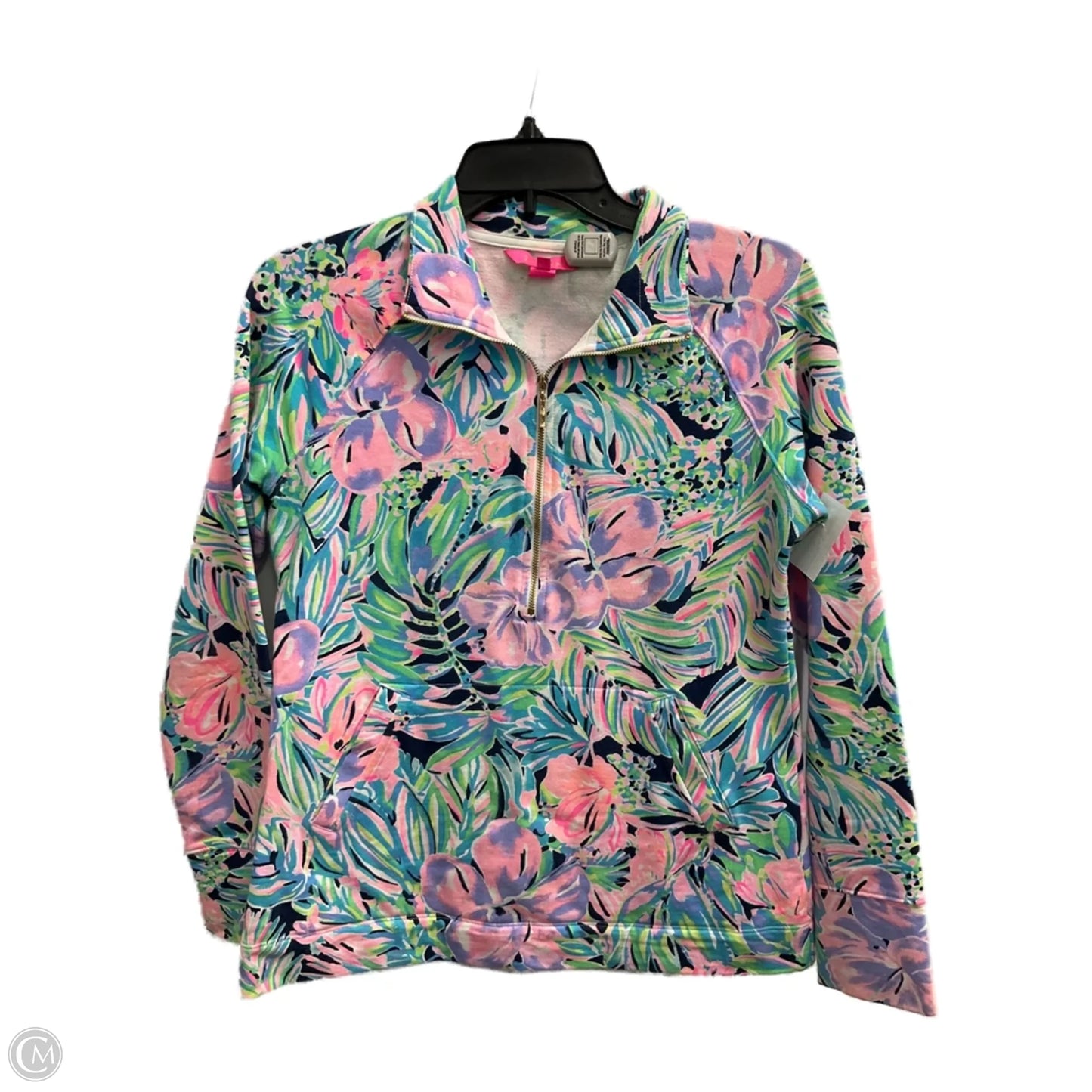 Top Long Sleeve Designer By Lilly Pulitzer In Blue & Purple, Size: Xs