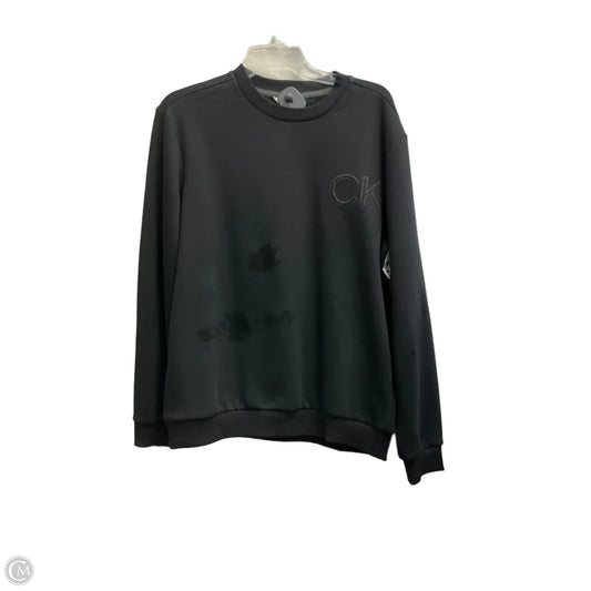 Sweatshirt Crewneck By Calvin Klein In Black, Size: S