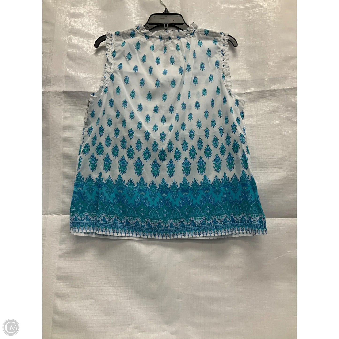 Top Short Sleeve By Talbots In Blue & Green, Size: Lp