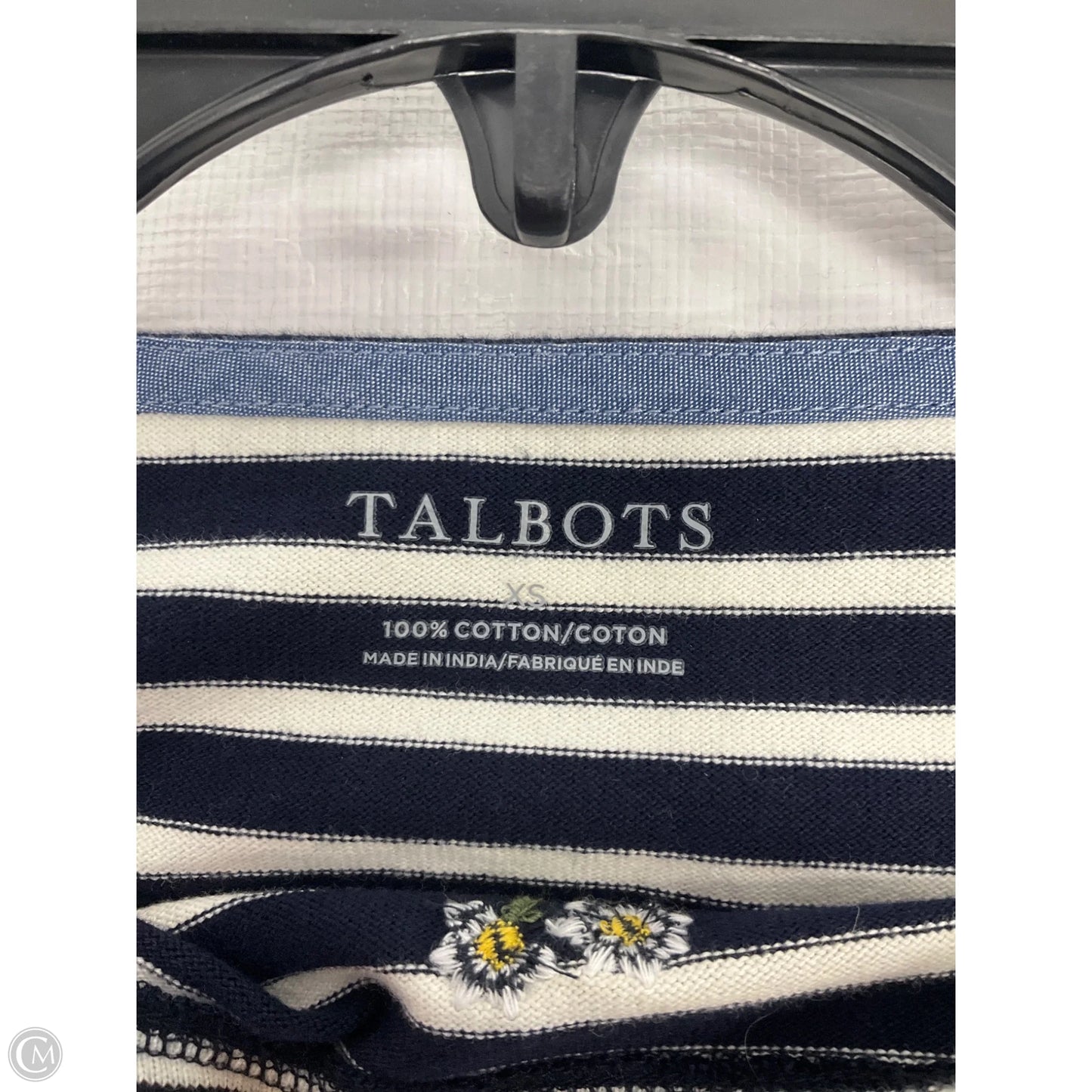 Top Long Sleeve By Talbots In Striped Pattern, Size: Xs