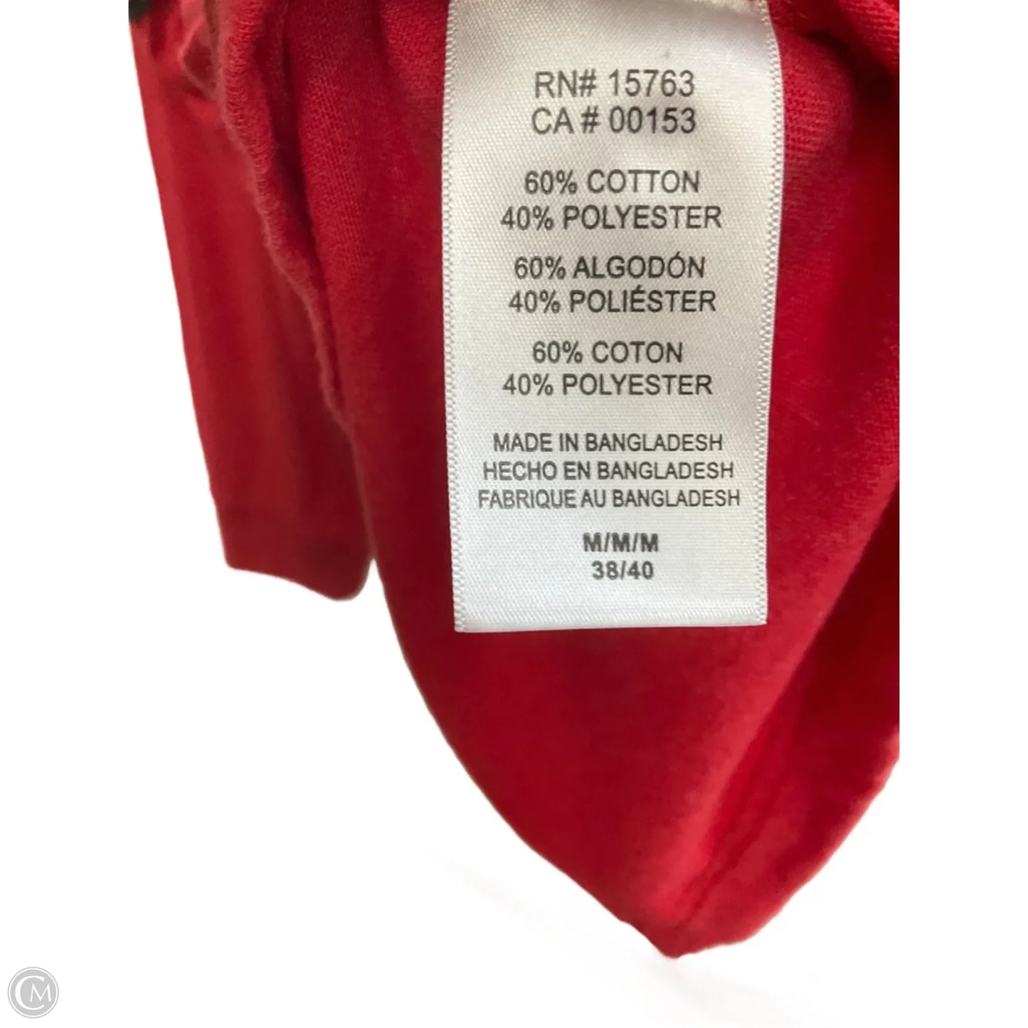 Top Long Sleeve By Nhl In Red, Size: M