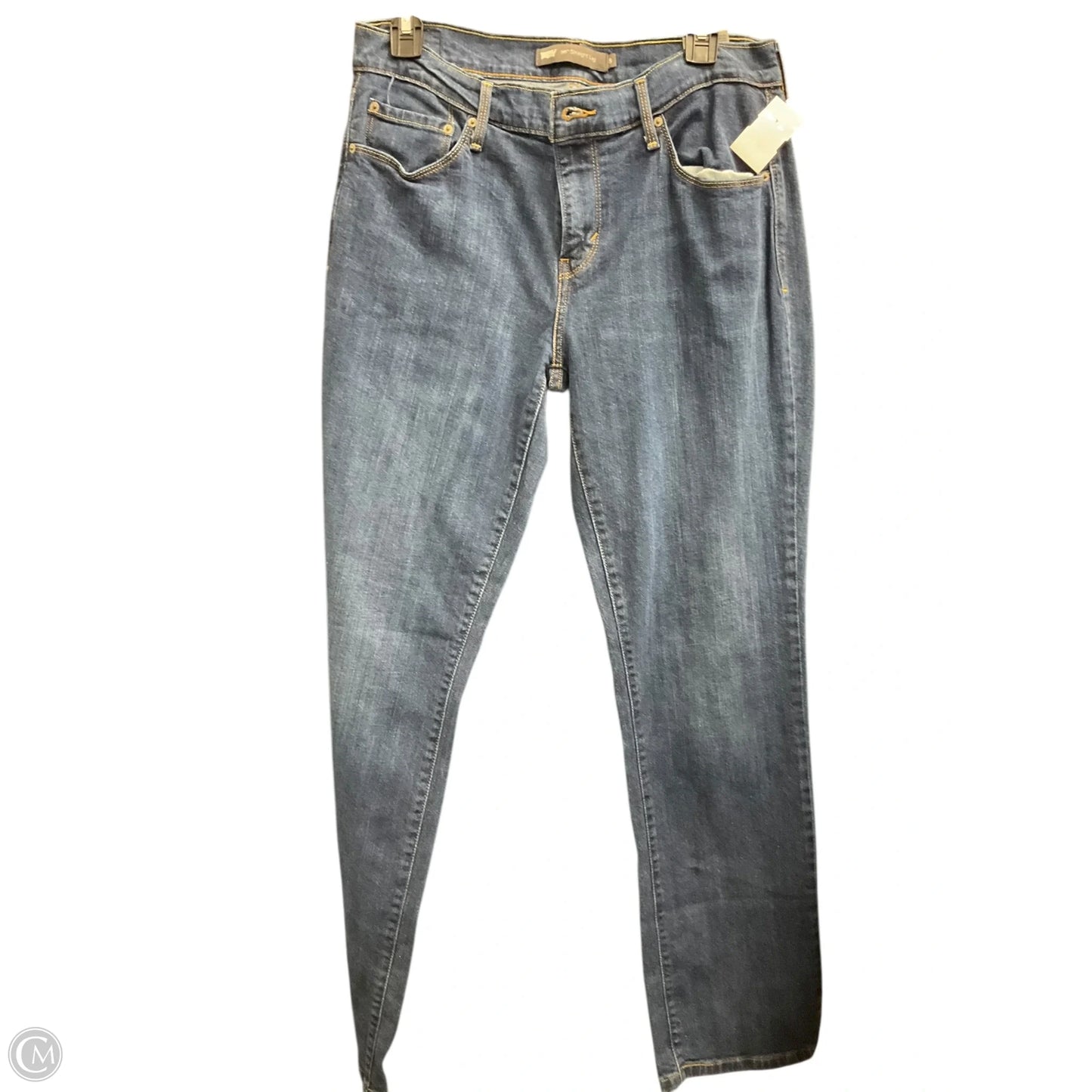 Jeans Straight By Levis In Blue Denim, Size: 8