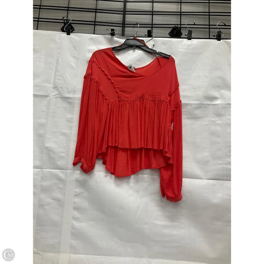 Top Long Sleeve By Chelsea And Violet In Orange, Size: S