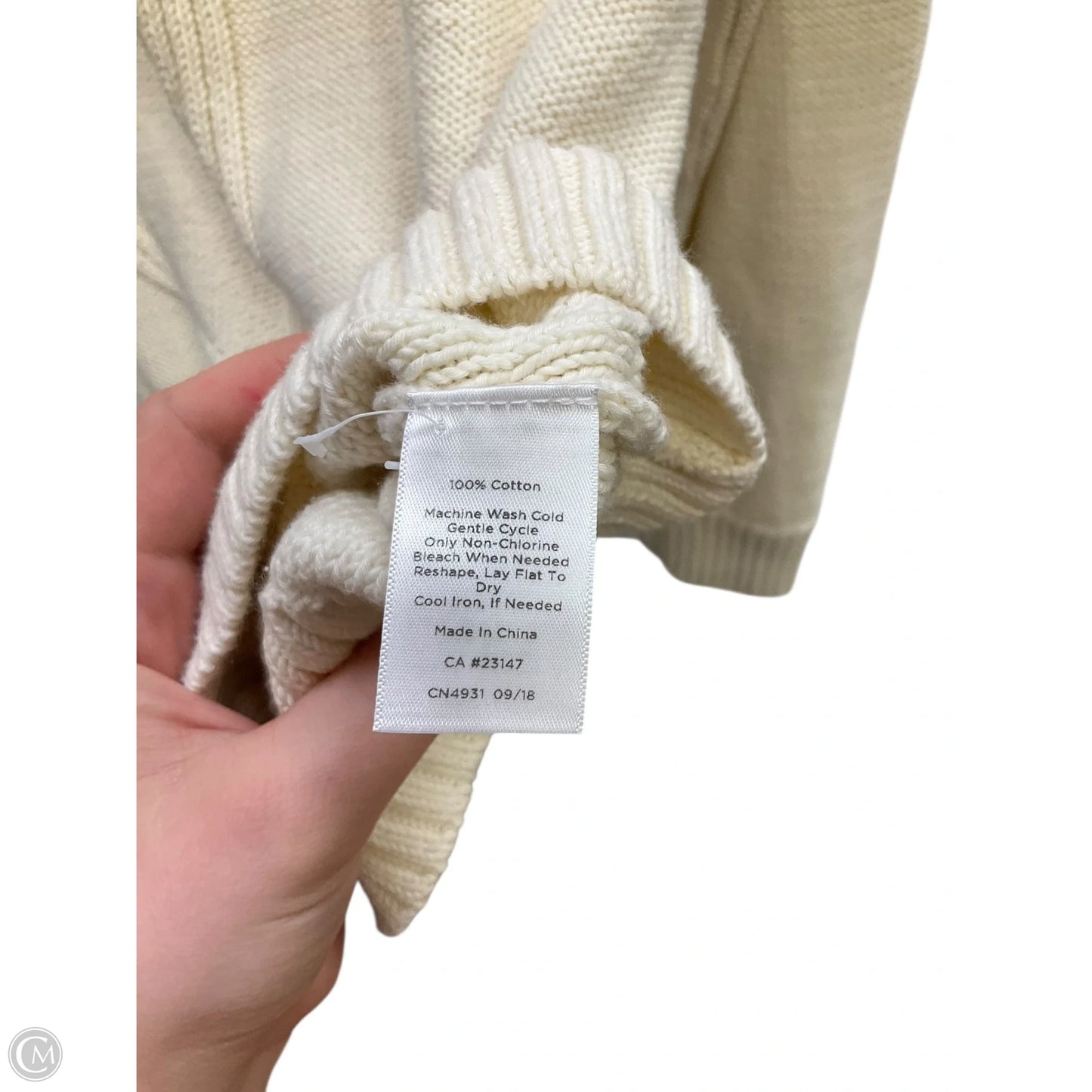 Sweater By Talbots In Cream, Size: Xl