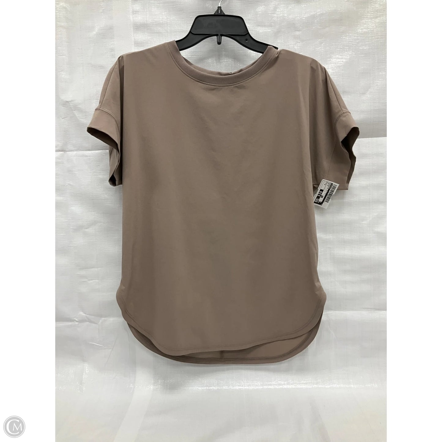 Athletic Top Short Sleeve By Stylus In Beige, Size: S