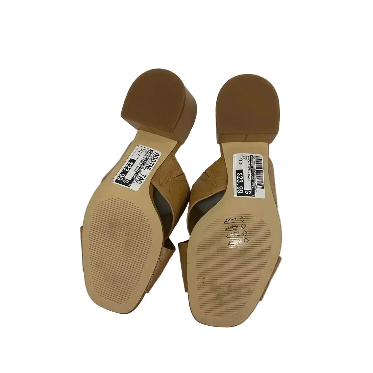 Sandals Heels Block By Michael By Michael Kors In Tan, Size: 8.5