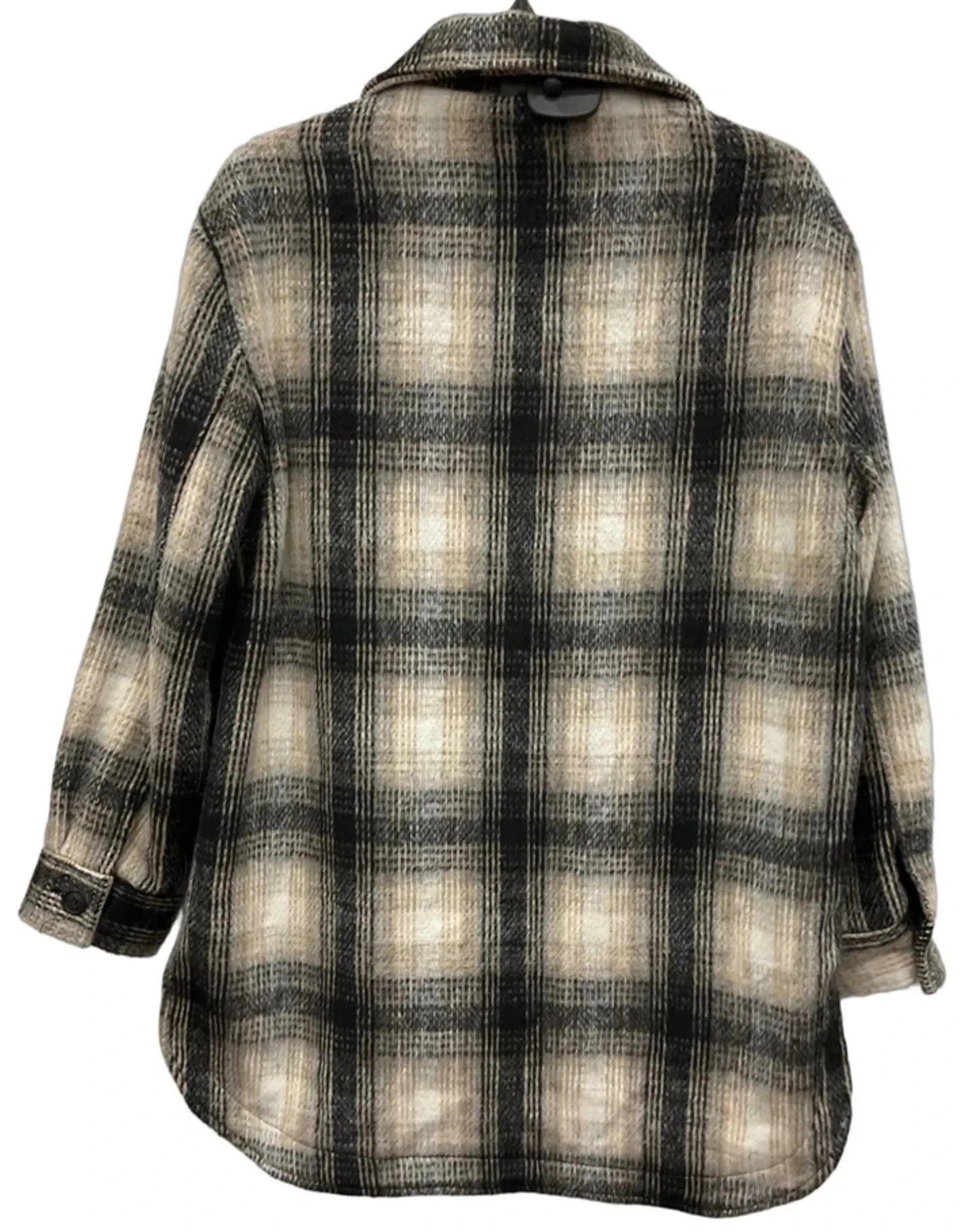 Jacket Shirt By Sebby In Plaid Pattern, Size: M