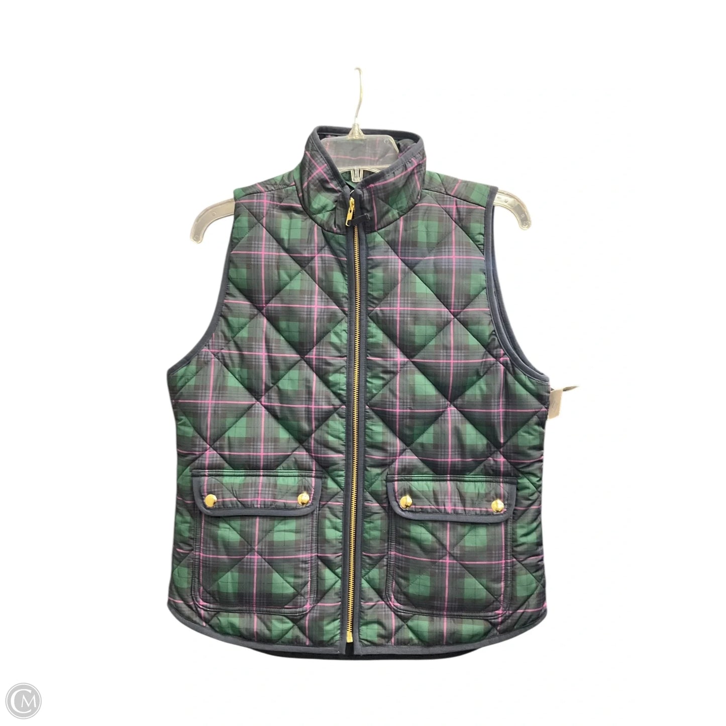Vest Puffer & Quilted By J. Crew In Plaid Pattern, Size: S