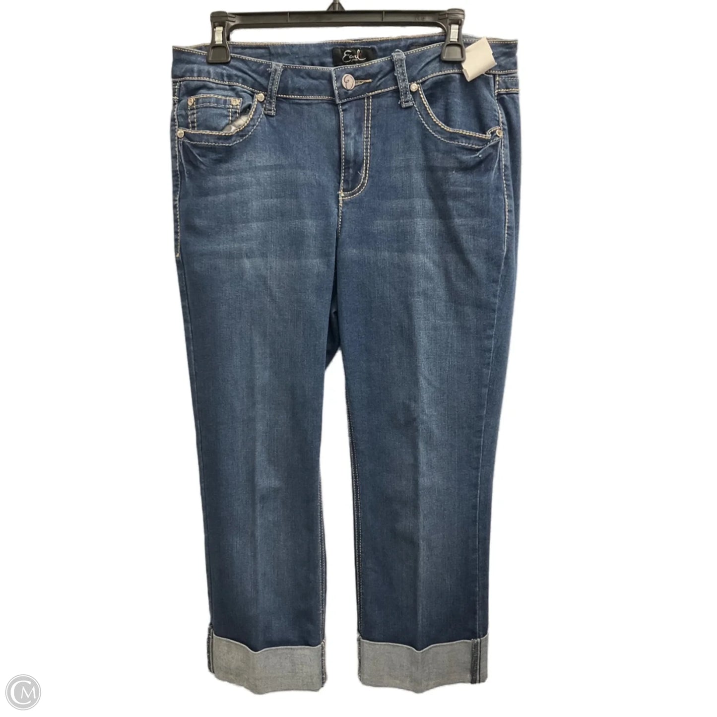 Jeans Boot Cut By Earl Jean In Blue Denim, Size: 12