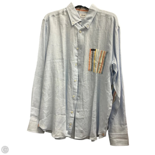 Blouse Designer By Facconnable In Blue, Size: L